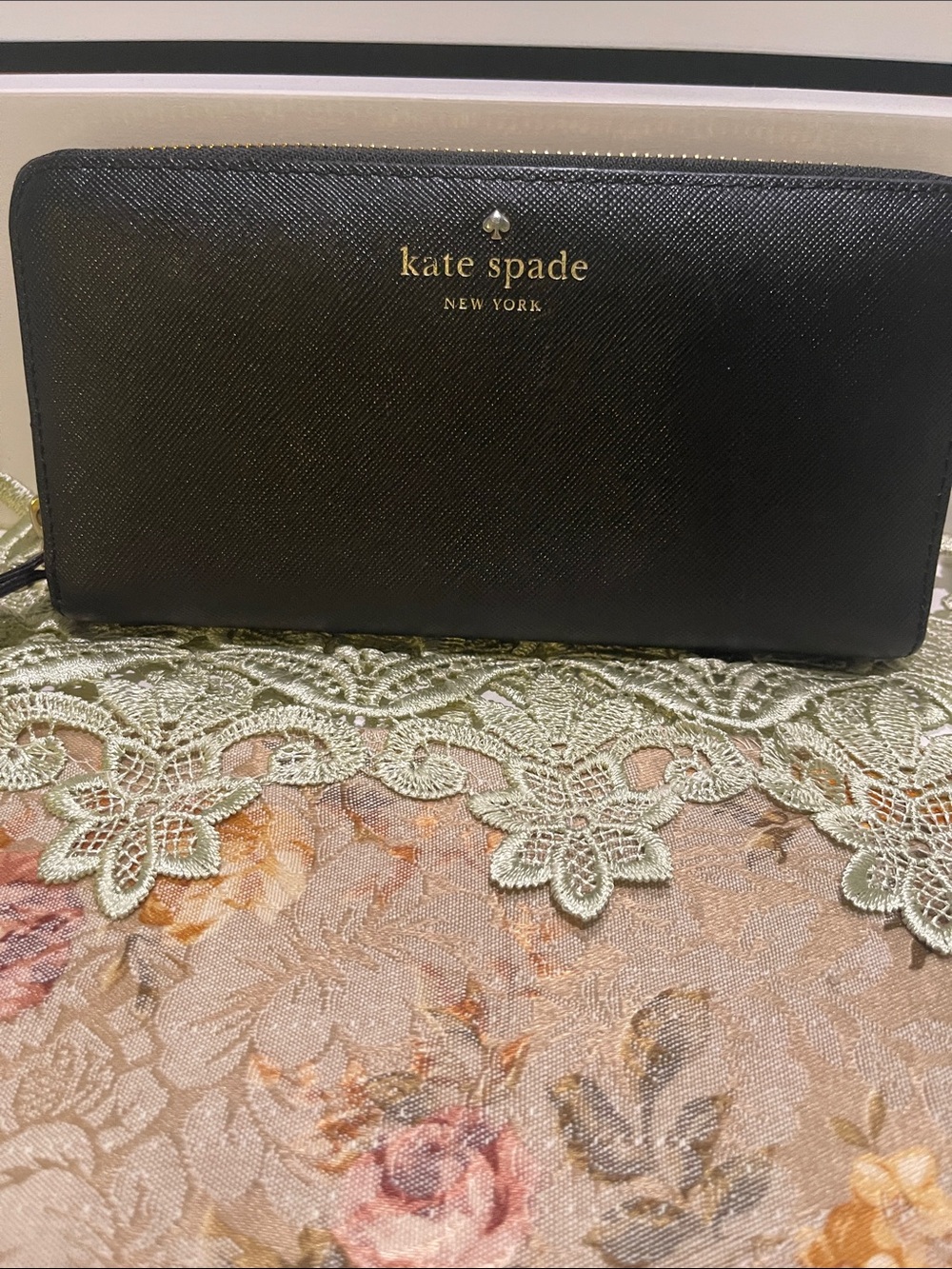 kate spade Black Zip-Around Wallet
